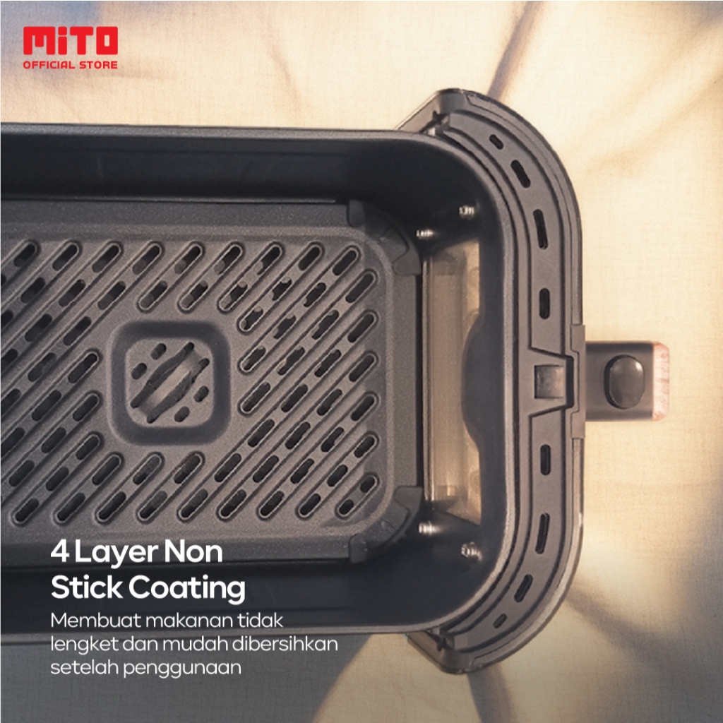 Detail inner pan dengan lapisan anti-lengket MITO AF6